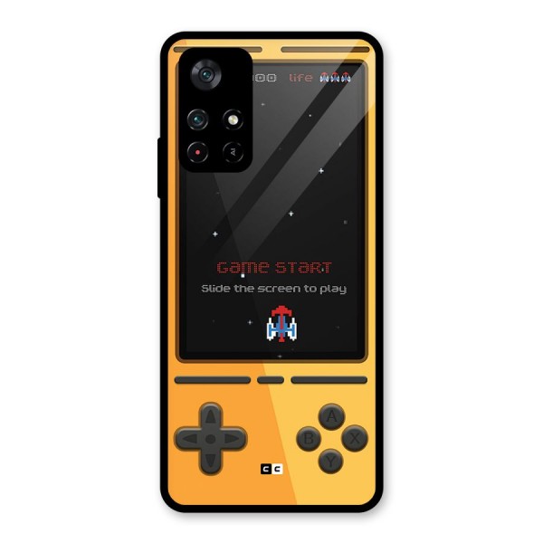Retro Gamepad Glass Back Case for Poco M4 Pro 5G