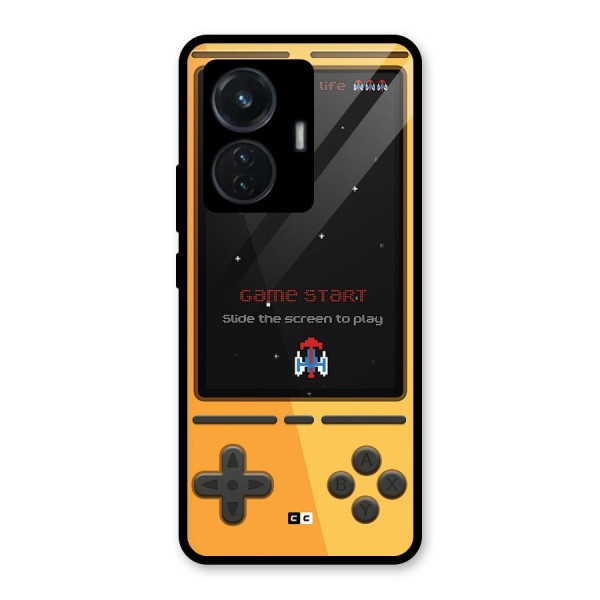 Retro Gamepad Glass Back Case for iQOO Z6 44W