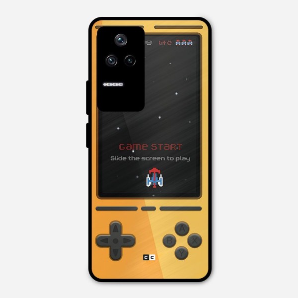 Retro Gamepad Metal Back Case for Poco F4 5G