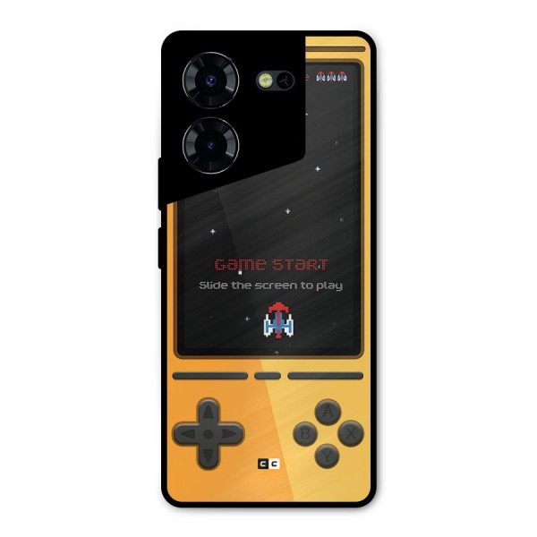 Retro Gamepad Metal Back Case for Tecno Pova 5 Pro 5G