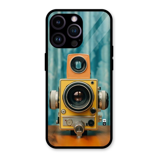 Retro Projector Glass Back Case for iPhone 14 Pro Max