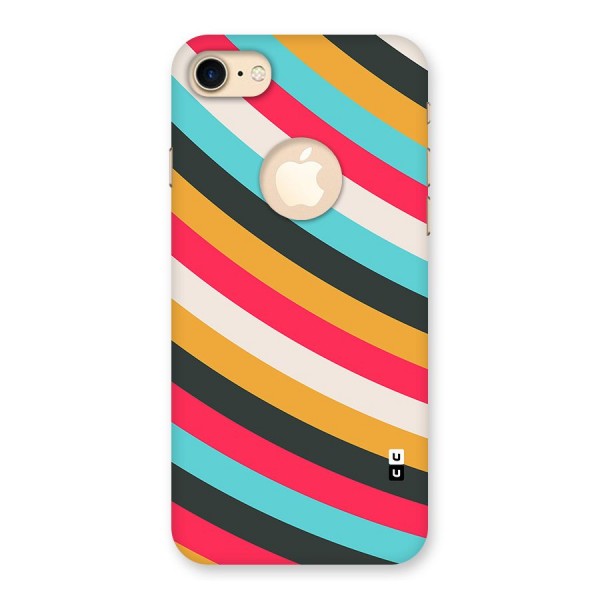 Retro Style Minimal Curves Back Case for iPhone 7 Logo Cut
