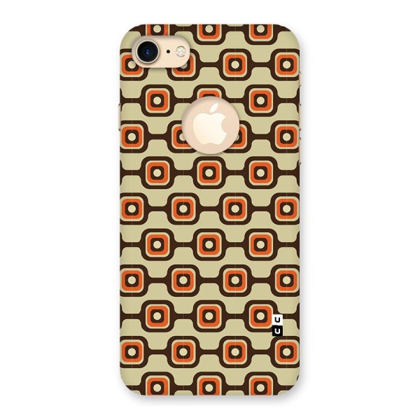 Retro Vintage Pattern Back Case for iPhone 7 Logo Cut