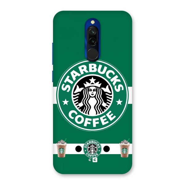Ribbon StarBucks Glass Back Case for Redmi 8