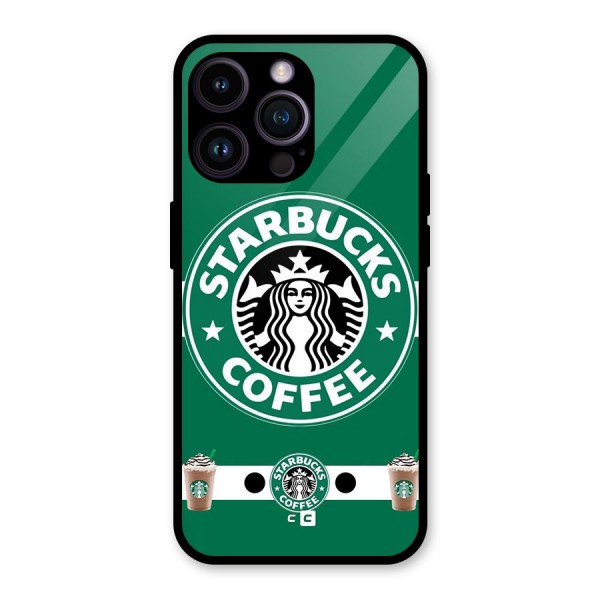 Ribbon StarBucks Glass Back Case for iPhone 14 Pro Max