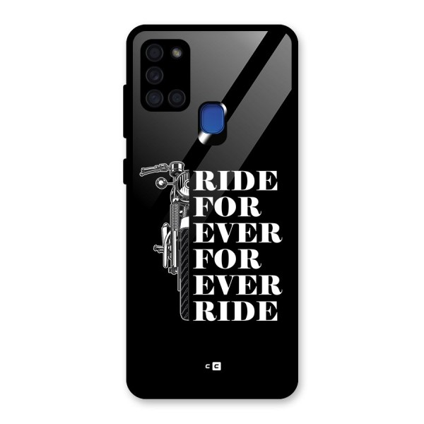 Ride Forever Glass Back Case for Galaxy A21s
