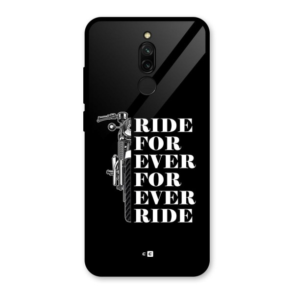 Ride Forever Glass Back Case for Redmi 8