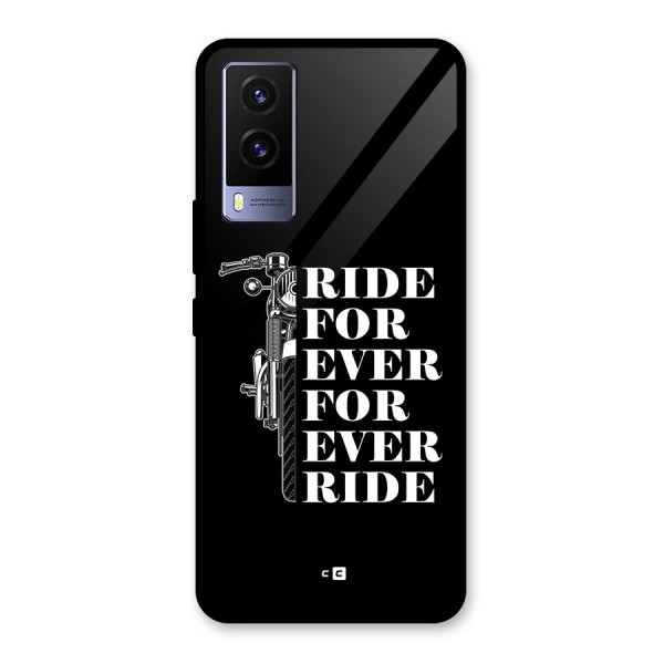 Ride Forever Glass Back Case for Vivo V21e 5G