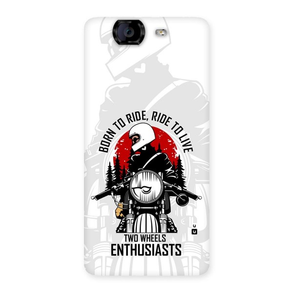 Ride To Live Back Case for Canvas Knight A350
