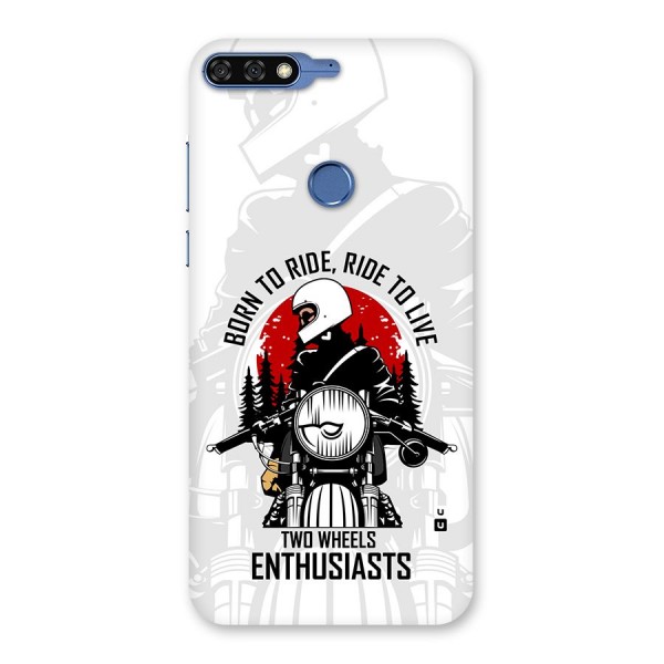 Ride To Live Back Case for Honor 7C