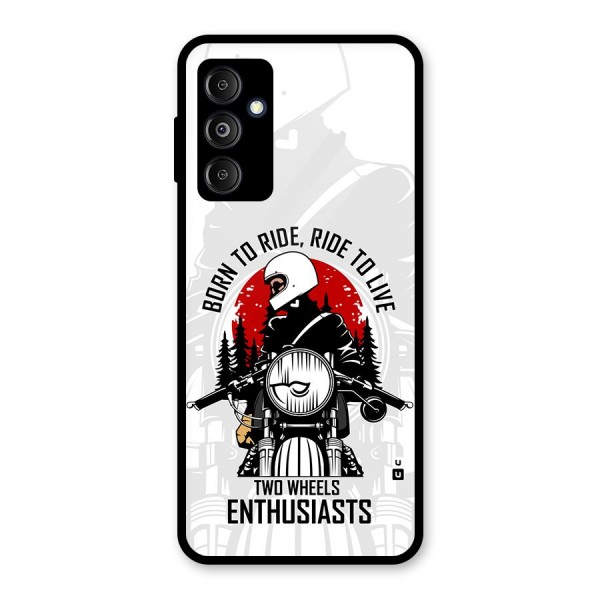 Ride To Live Glass Back Case for Galaxy M14 5G