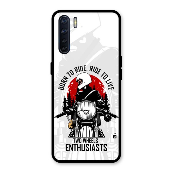 Ride To Live Glass Back Case for Oppo F15