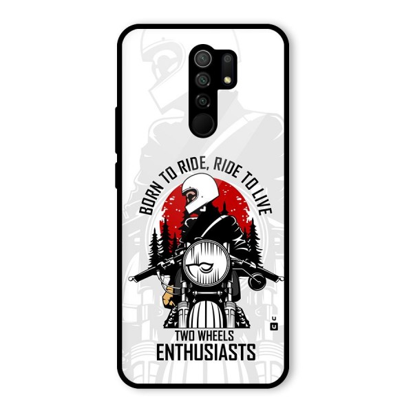 Ride To Live Glass Back Case for Redmi 9 Prime