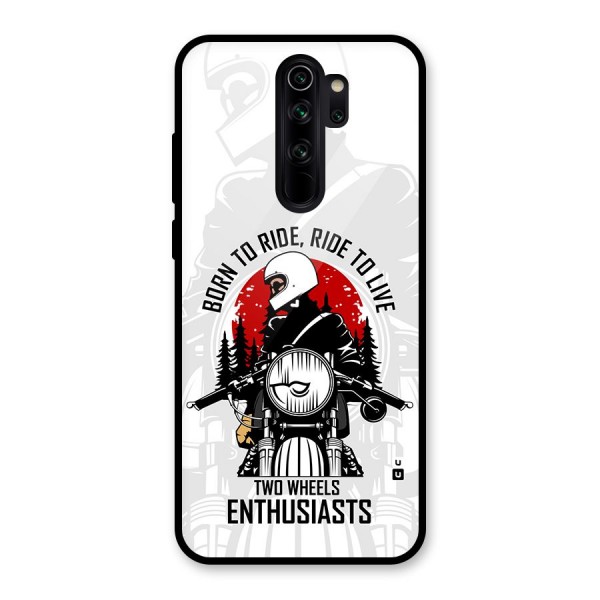 Ride To Live Glass Back Case for Redmi Note 8 Pro