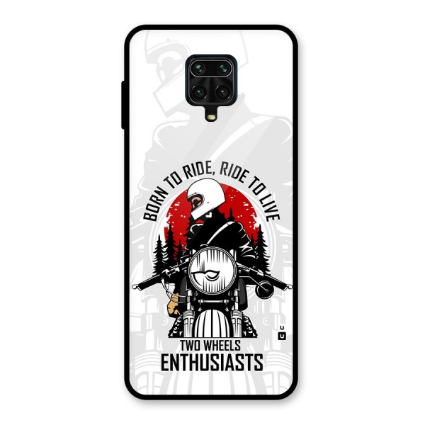 Ride To Live Glass Back Case for Redmi Note 9 Pro Max