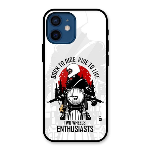 Ride To Live Glass Back Case for iPhone 12 Mini