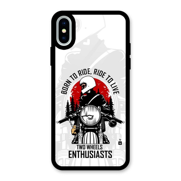 Ride To Live Glass Back Case for iPhone X
