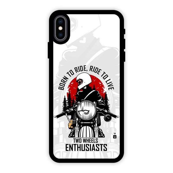 Ride To Live Glass Back Case for iPhone XS Max