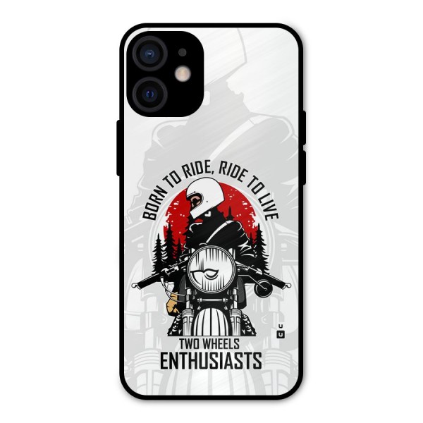 Ride To Live Metal Back Case for iPhone 12 Mini