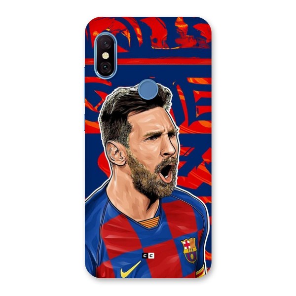 Roaring Soccer Star Back Case for Redmi Note 6 Pro