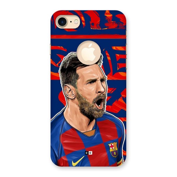 Roaring Soccer Star Back Case for iPhone 8 Logo Cut