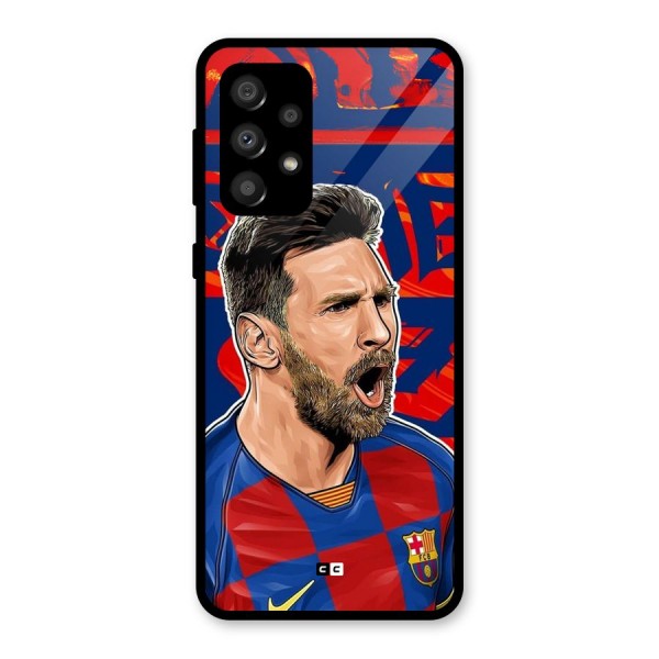 Roaring Soccer Star Glass Back Case for Galaxy A32