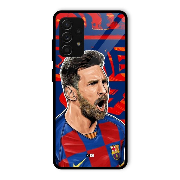 Roaring Soccer Star Glass Back Case for Galaxy A53 5G