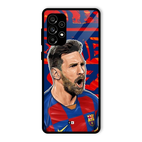 Roaring Soccer Star Glass Back Case for Galaxy A73 5G