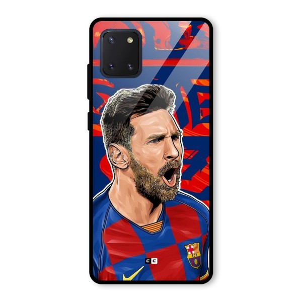 Roaring Soccer Star Glass Back Case for Galaxy Note 10 Lite