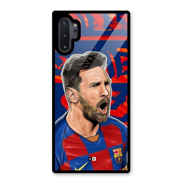 Roaring Soccer Star Glass Back Case for Galaxy Note 10 Plus
