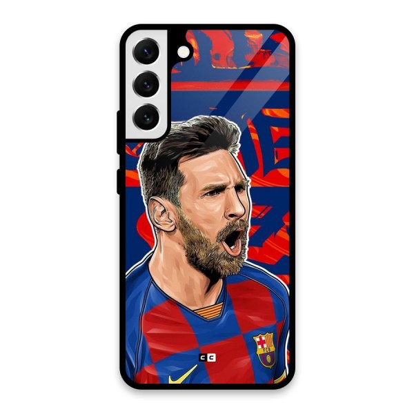 Roaring Soccer Star Glass Back Case for Galaxy S22 Plus 5G