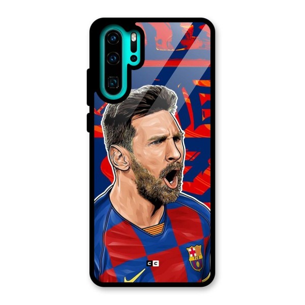 Roaring Soccer Star Glass Back Case for Huawei P30 Pro