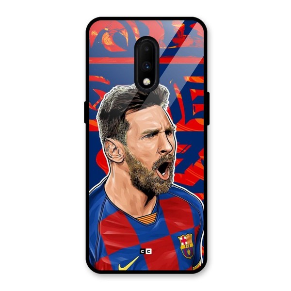 Roaring Soccer Star Glass Back Case for OnePlus 7