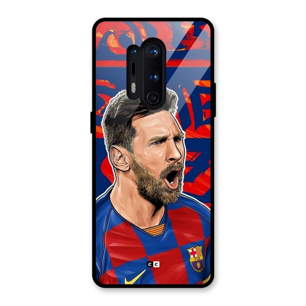 Roaring Soccer Star Glass Back Case for OnePlus 8 Pro