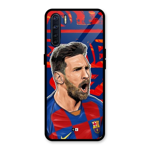 Roaring Soccer Star Glass Back Case for Oppo F15