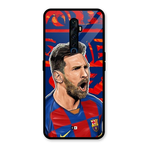 Roaring Soccer Star Glass Back Case for Oppo Reno2 F