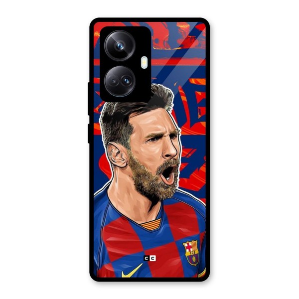 Roaring Soccer Star Glass Back Case for Realme 10 Pro Plus