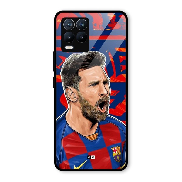 Roaring Soccer Star Glass Back Case for Realme 8 Pro