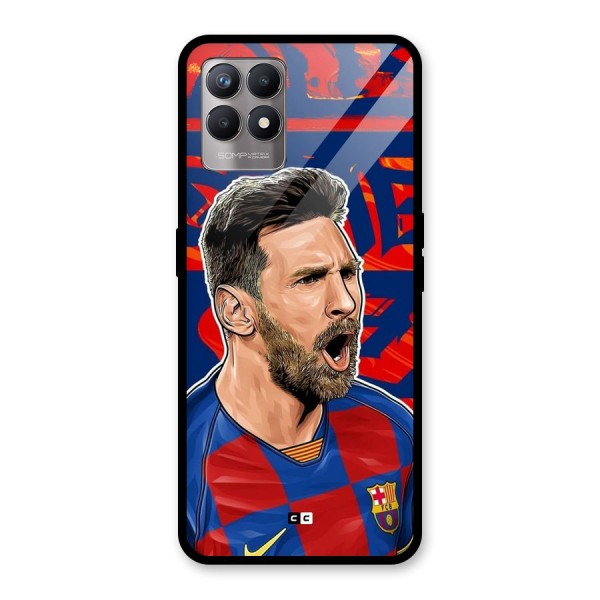 Roaring Soccer Star Glass Back Case for Realme 8i