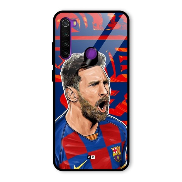 Roaring Soccer Star Glass Back Case for Redmi Note 8