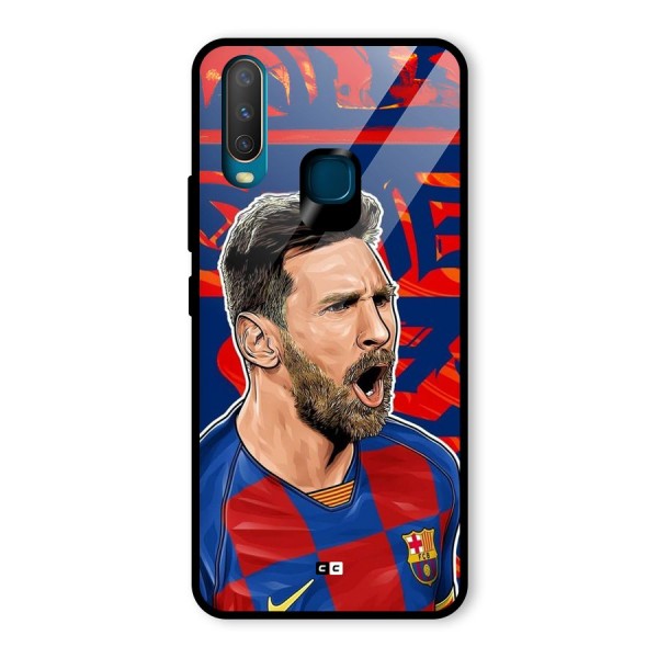 Roaring Soccer Star Glass Back Case for Vivo Y15