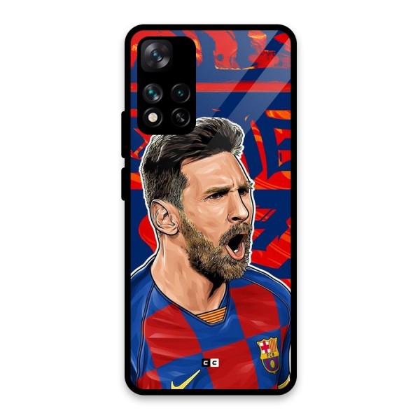 Roaring Soccer Star Glass Back Case for Xiaomi 11i 5G