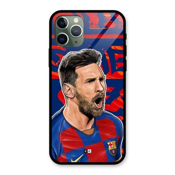Roaring Soccer Star Glass Back Case for iPhone 11 Pro