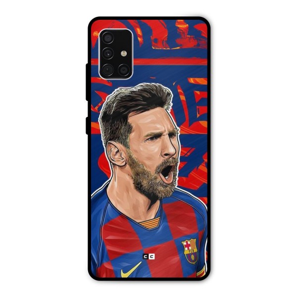 Roaring Soccer Star Metal Back Case for Galaxy A51