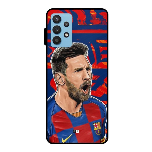 Roaring Soccer Star Metal Back Case for Galaxy M32 5G