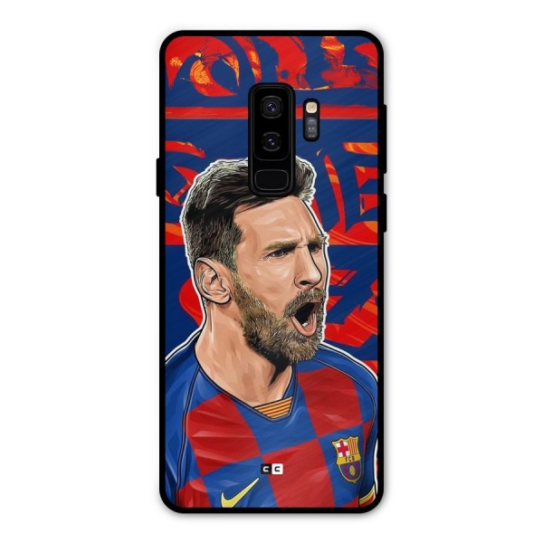 Roaring Soccer Star Metal Back Case for Galaxy S9 Plus