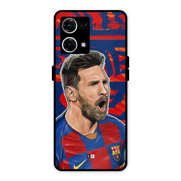 Roaring Soccer Star Metal Back Case for Oppo F21s Pro 4G