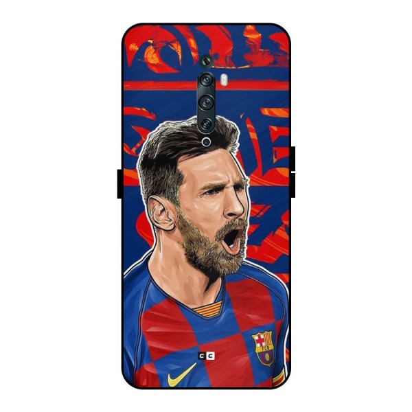 Roaring Soccer Star Metal Back Case for Oppo Reno2 F