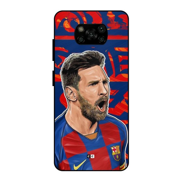 Roaring Soccer Star Metal Back Case for Poco X3