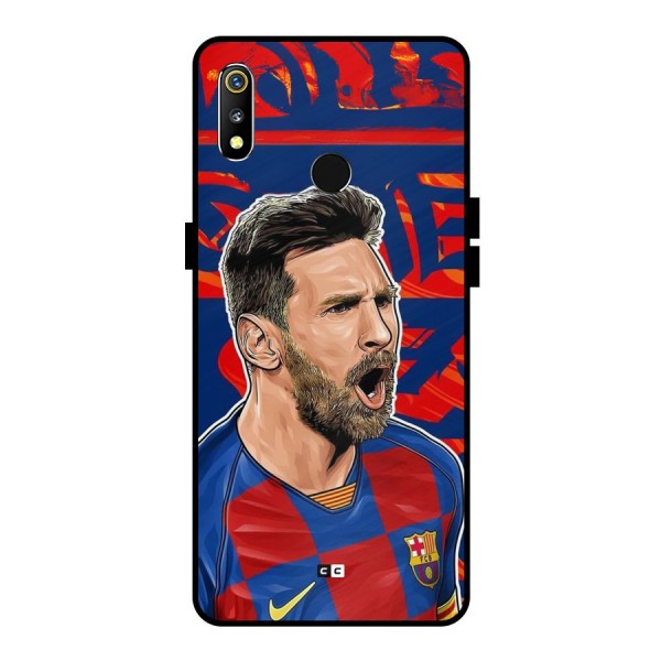 Roaring Soccer Star Metal Back Case for Realme 3